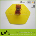 Hot sell cute bear style silicone cup lid/coffee mug cover